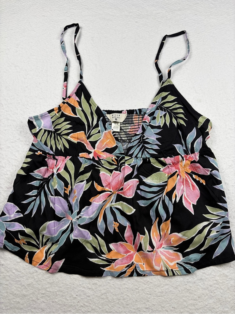 Billabong | Black Floral Carefree Camisole XL - Picture 2 of 8
